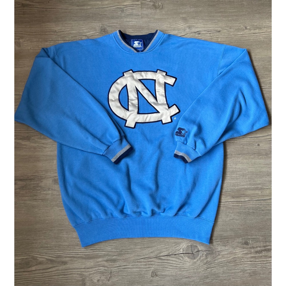 VTG Starter North Carolina Tar Heels Men's College Sweatshirt Blue Size Medium